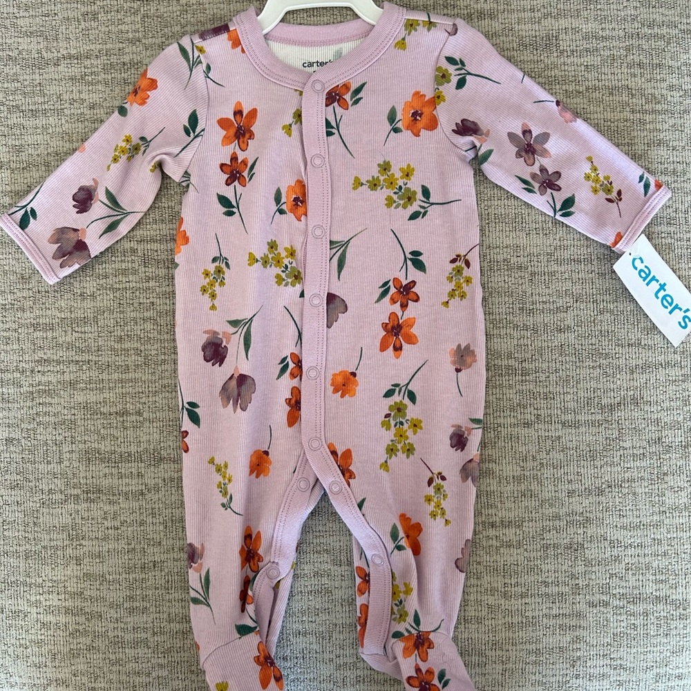 Carter's Pink Floral Sleep & Play Sleeper